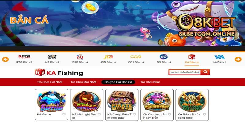 Thỏa sức chơi tại các game đại dương đến từ 17 nhà cung cấp lớn