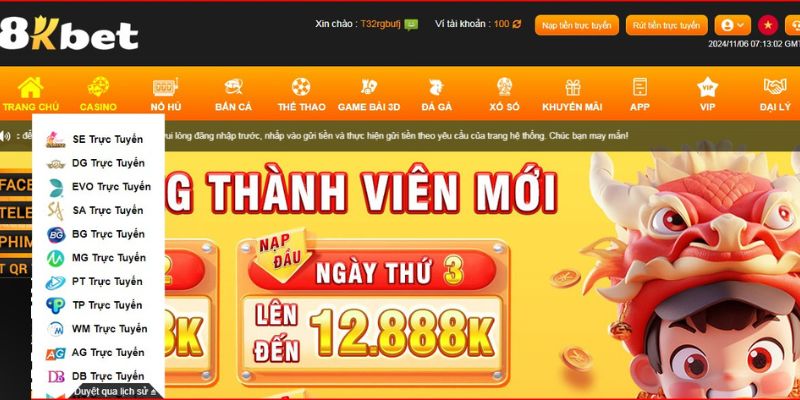 Sơ lược chung về các sảnh casino tại 8KBET